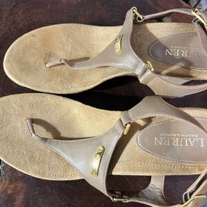 Lauren Ralph Lauren Brown Leather Sandals